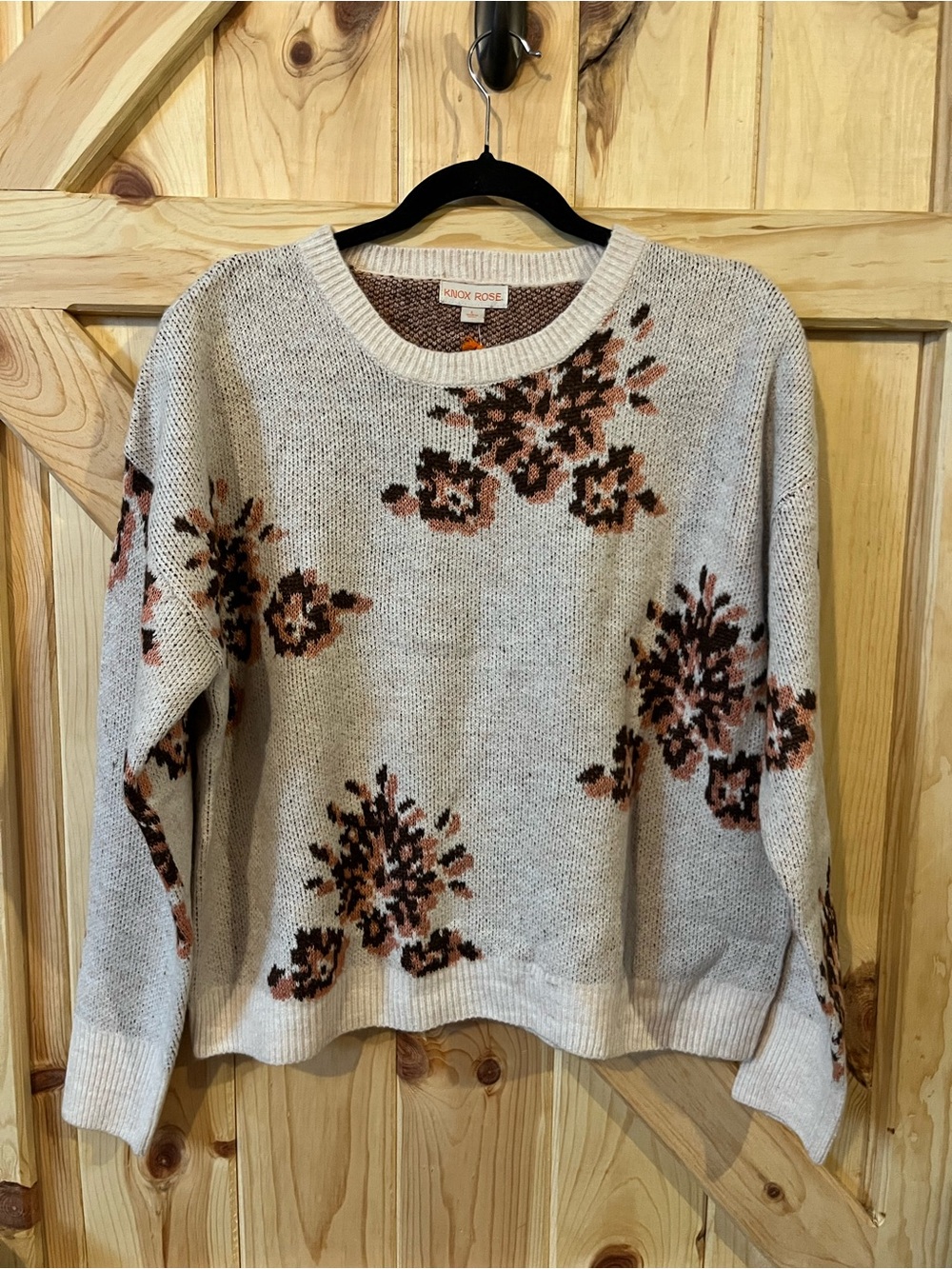 Knox Rose Crew Knit Sweater NWT